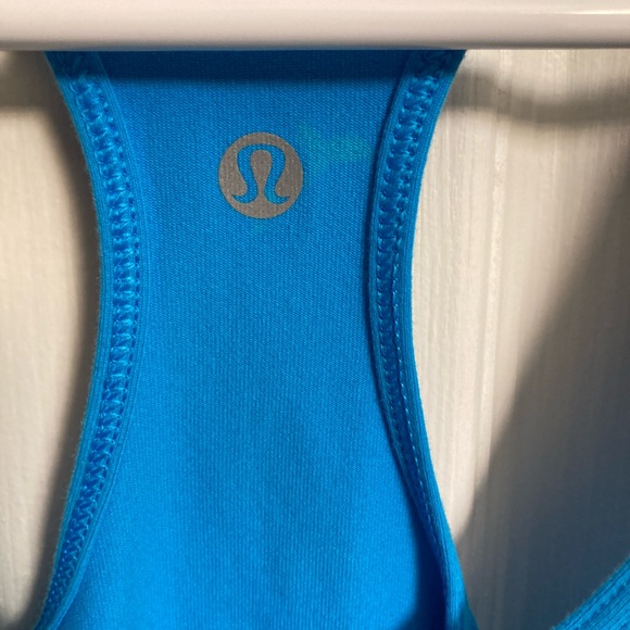 Lululemon | Racerback Blue Tank. Size 4. Defect - Picture 3 of 4